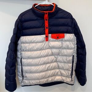 Eddie Bauer Navy and Orange Puffer Jacket